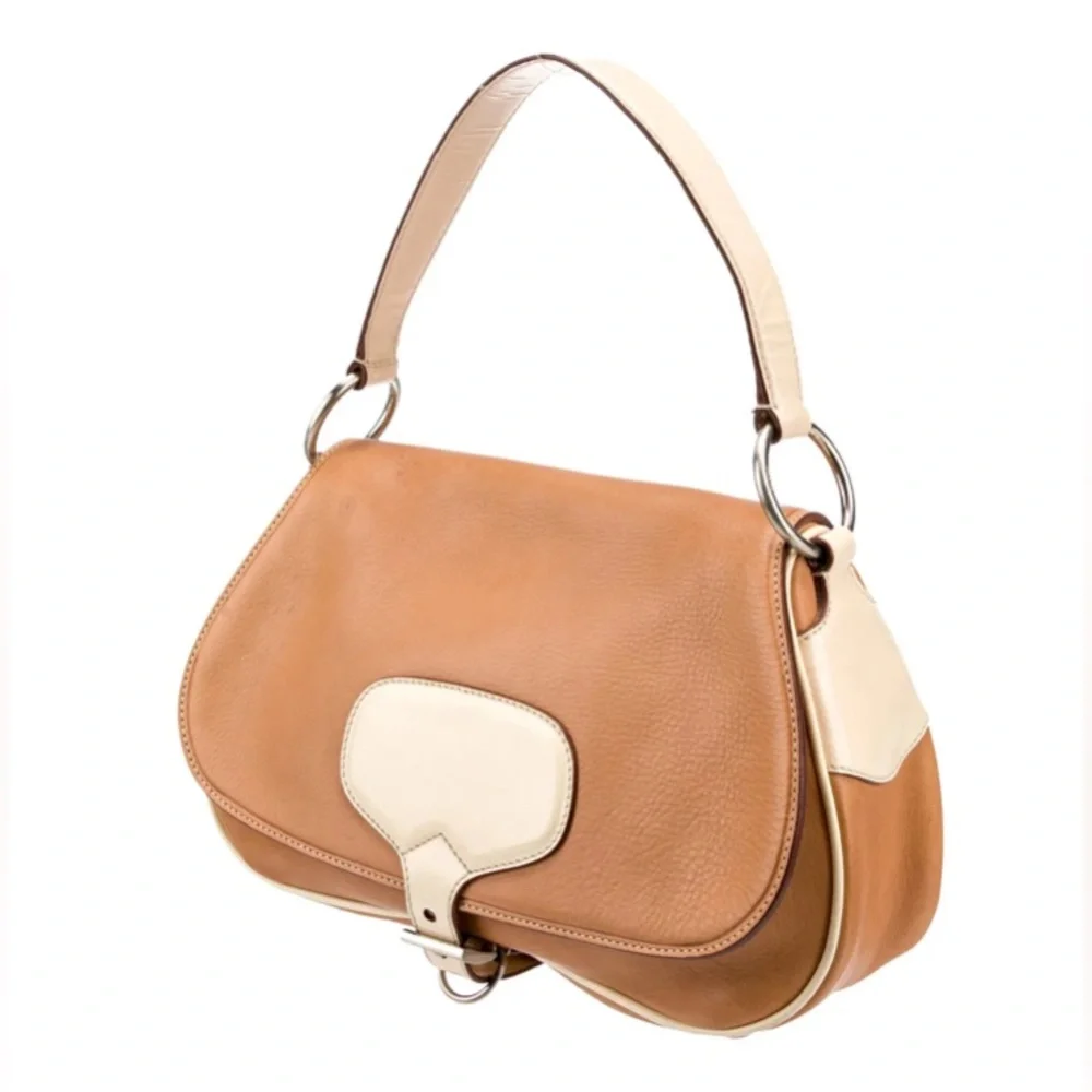 Prada Vitello - EUC - Daino Leather Shoulder Bag - Like New, Pristine!